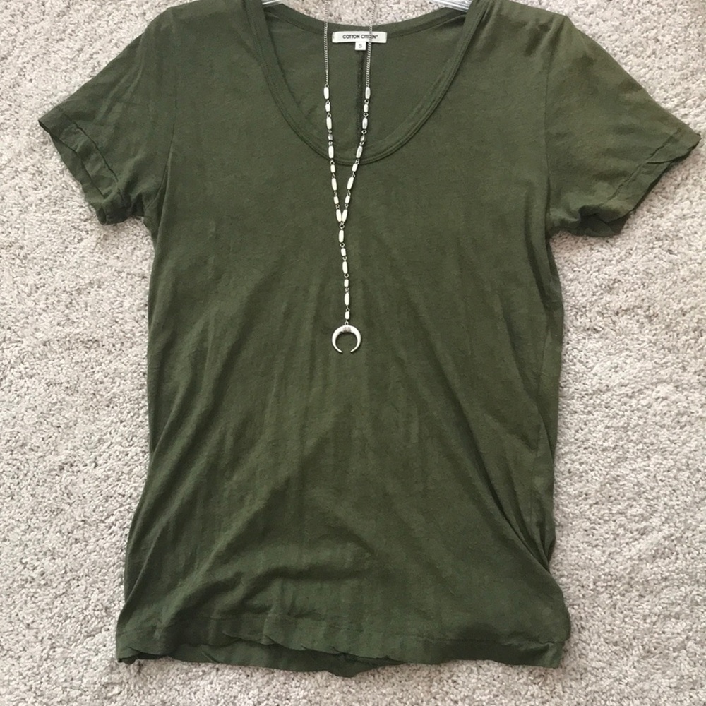 Cotton Citizen v neck layering tee